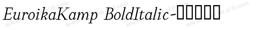 EuroikaKamp BoldItalic字体转换